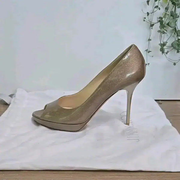 [BUNJANG] Jimmy Choo Patent Pearl Pointed-Toe Pumps / 컨디션최상/지미추/토오픈 펌프스/펄 유광