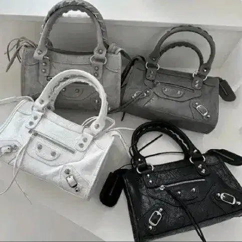 [BUNJANG] Avely Fashion Bag Motor Bag - White, Light Gray, Dark Gray / 거의새거)에이블리 패션가방 모터백 ->화이트,연그,진그