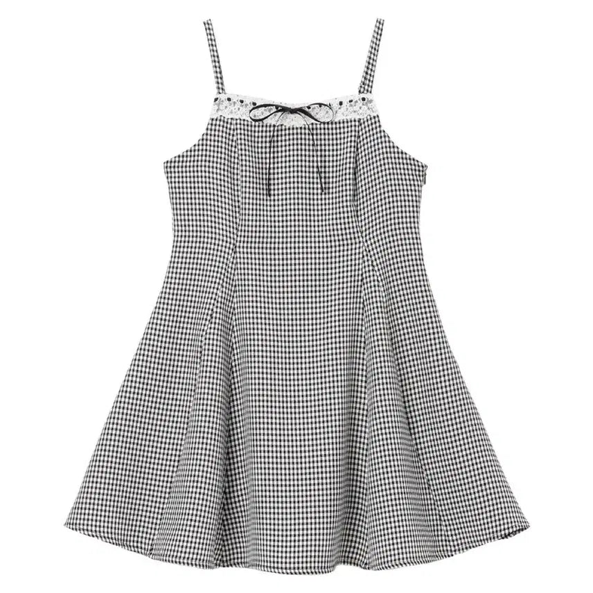 [BUNJANG] Dearmylove Gingham Black Rose Chidori Jumpsuit LL / dearmylove 디마럽 로즈 치도리 점스카 원피스 LL