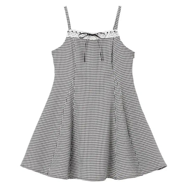 [BUNJANG] Dearmylove Gingham Black Rose Chidori Jumpsuit LL / dearmylove 디마럽 로즈 치도리 점스카 원피스 LL