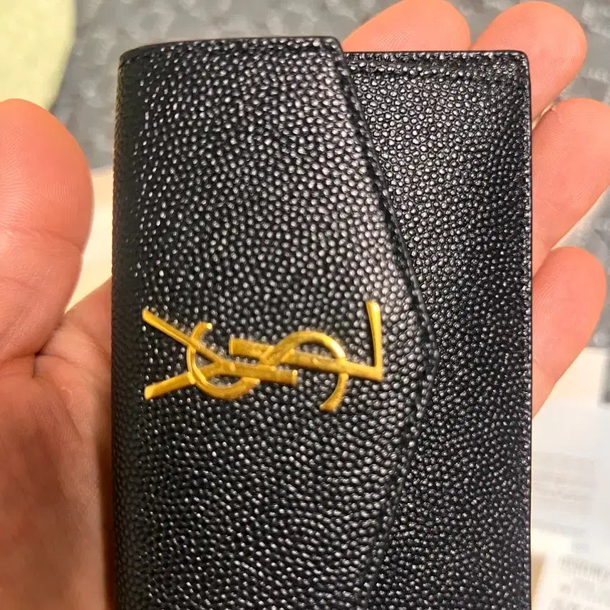 [BUNJANG] Saint Laurent Card Holder Black / 생 로랑 카드 지갑 블랙