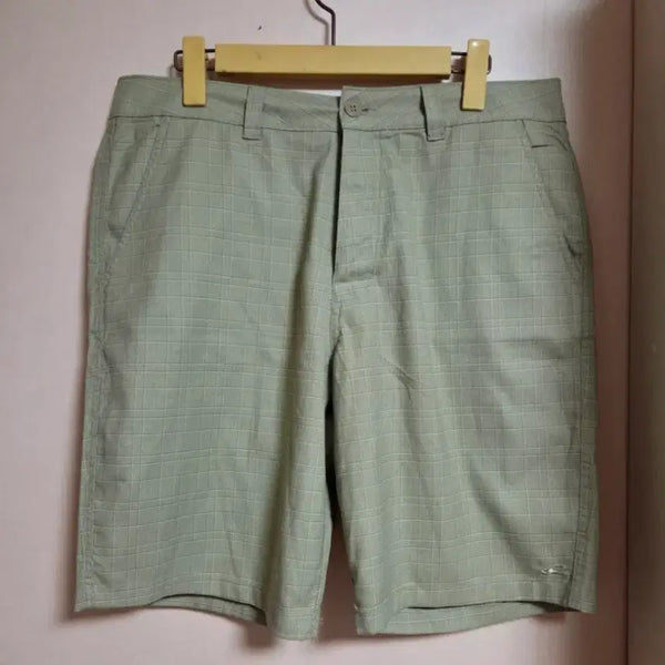 [BUNJANG] O'Neill Green Plaid Shorts / O'NEILL체크 반바지 연두색