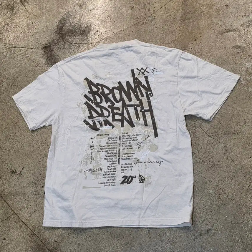 [BUNJANG] BROWN DETH 20th Anniversary T-Shirt / BROWN DETH 20주년 기념 반팔 티셔츠