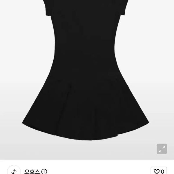 [BUNJANG] i:e Fluid Capsleeve Dress Black / i:e Fluid Capsleeve Dress 01 / Black