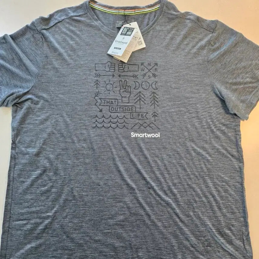 [BUNJANG] Smartwool Merino Wool Short Sleeve T-Shirt XXL Grey / 스마트울 메리노울 반팔티셔츠 XXL 그레이