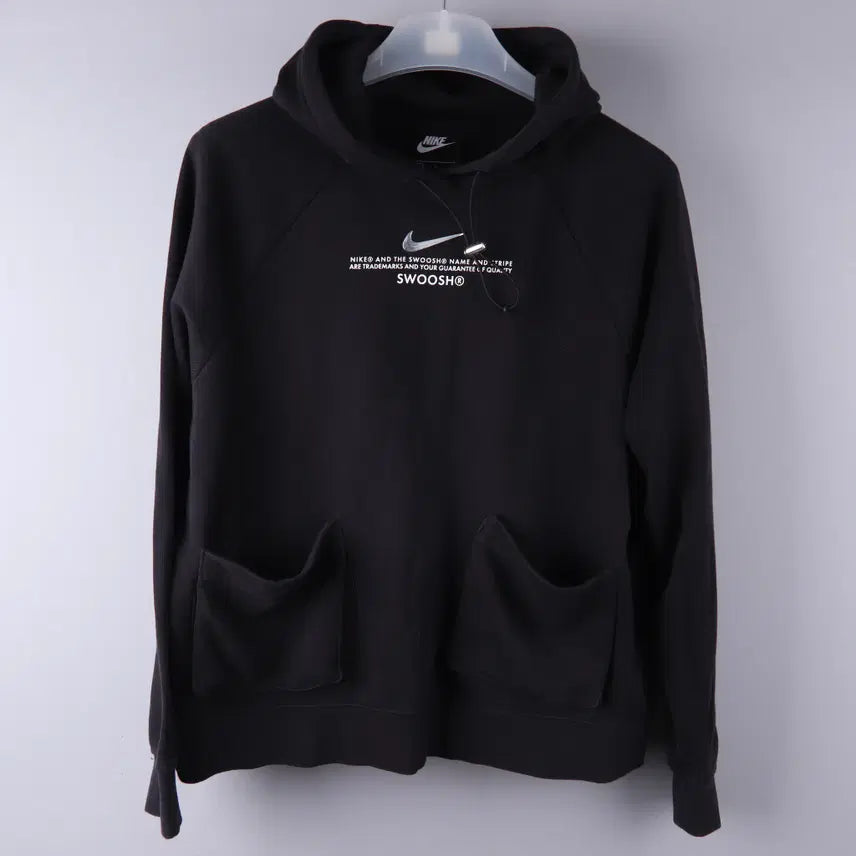 [BUNJANG] Nike Women's Swoosh French Terry Hoodie Black / 나이키 우먼스 스우시 프렌치 테리 후드티 블랙 (L) 5020