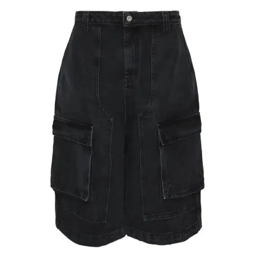 [BUNJANG] MJD Cargo Denim Bermuda Shorts Black L / MJD 카고 데님 버뮤다 팬츠 블랙 L