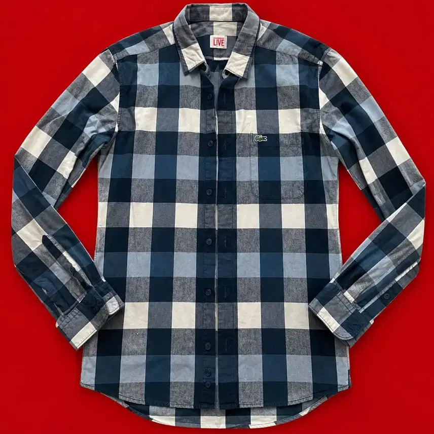[BUNJANG] Lacoste Live Plaid Shirt / 라코스테 라이브 체크 남방 39
