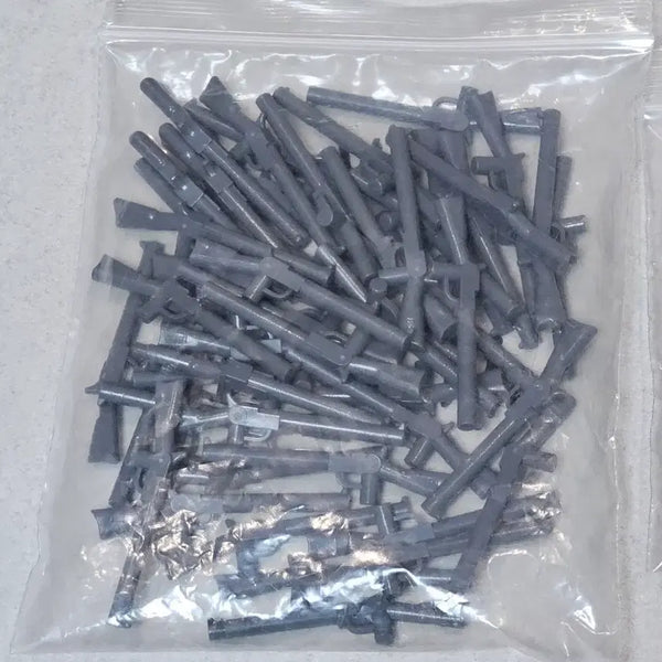 [BUNJANG] LEGO Original Military Weapon Accessories Set - 50 Pieces / [미사용] 레고 정품 밀리터리 총 소품 50개 일괄