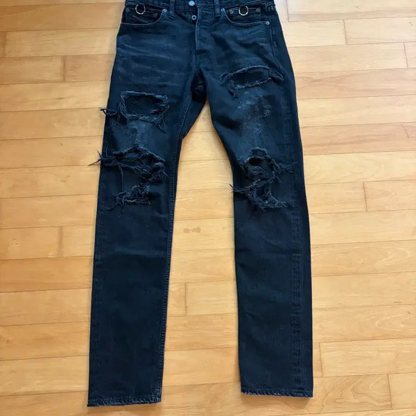 [BUNJANG] Soloist x Myne Denim Collaboration Damaged Jeans / 솔로이스트 x 마인데님 콜라보 데미지 진