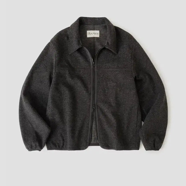 [BUNJANG] Hooves Fleece Collared Zip-Up XL Charcoal / Hooves 플리스 카라집업