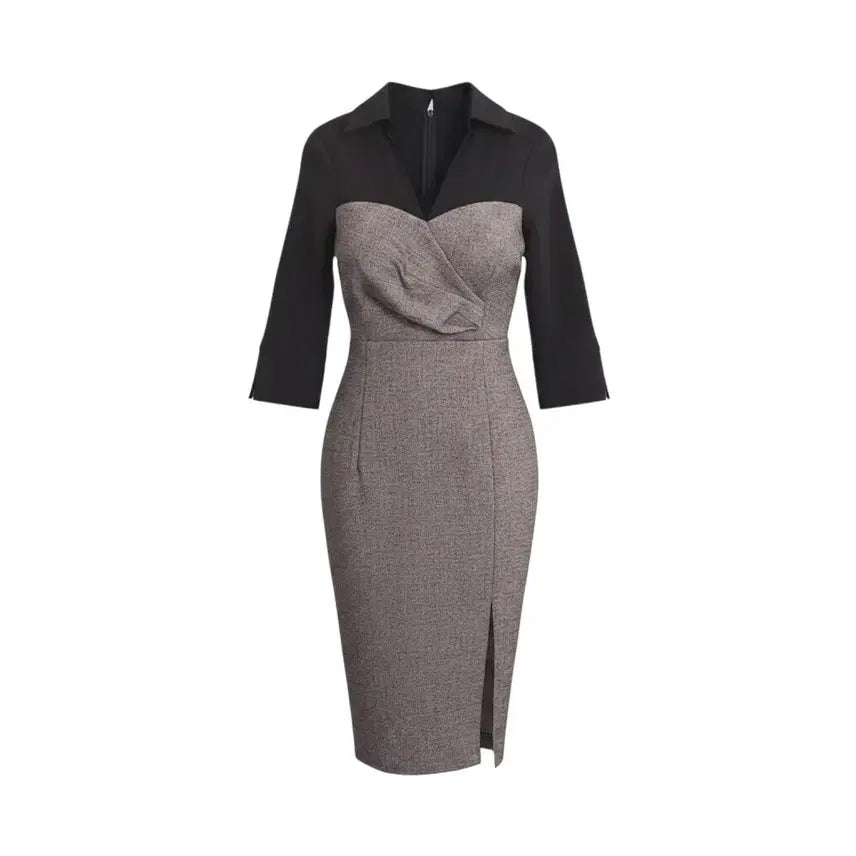 [BUNJANG] Women's V-Neck Long Dress / 여성S/ 하객룩 브이넥 롱 원피스BR 30-14
