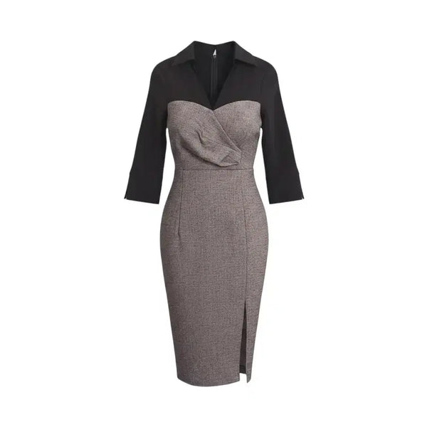 [BUNJANG] Women's V-Neck Long Dress / 여성S/ 하객룩 브이넥 롱 원피스BR 30-14