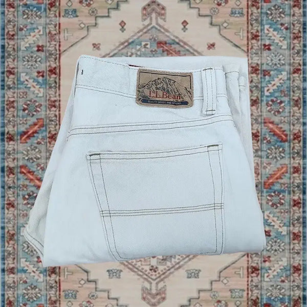 [BUNJANG] L.L.Bean Vintage White Denim Pants Size 30 / L.L.Bean vintage 화이트 데님 팬츠 30