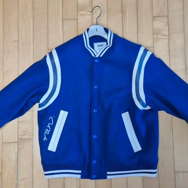 [BUNJANG] Blind Files Varsity Jacket Blue Size 1 / 블라인드파일즈 바시티자켓블루1