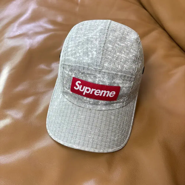 [BUNJANG] Supreme Distressed Ripstop Stone Camp Cap 23FW / 슈프림 캠프캡 모자 박스로고 디스트레스드 립스탑 스톤 23FW