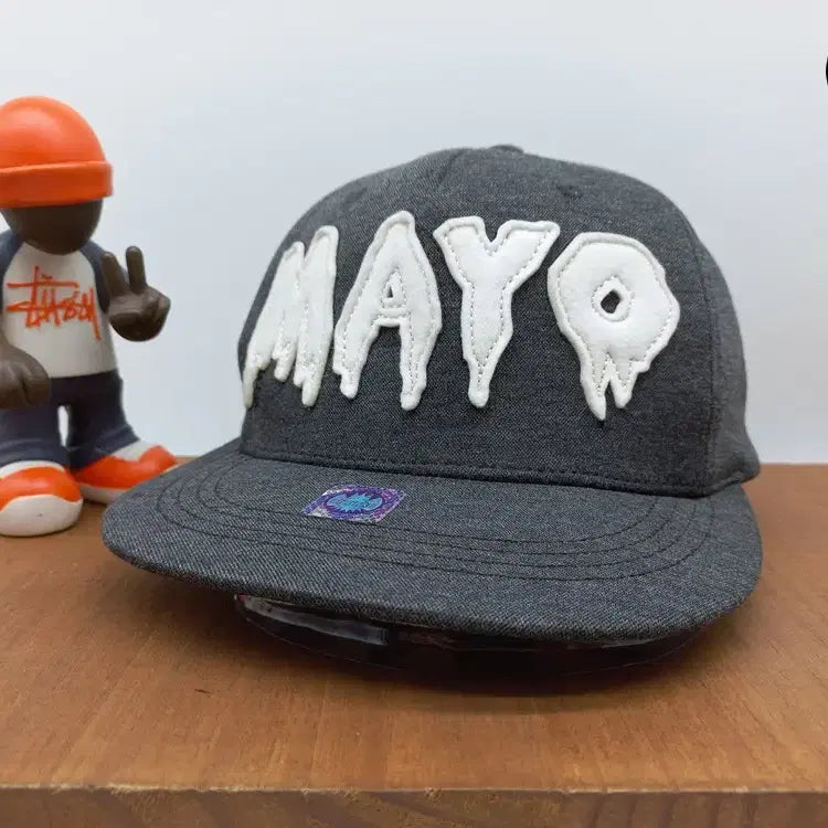 [BUNJANG] Hats On Elstinko MAYO Snapback Hat - Grey / 햇츠온 엘스팅코 스냅백 모자 MAYO 그레이