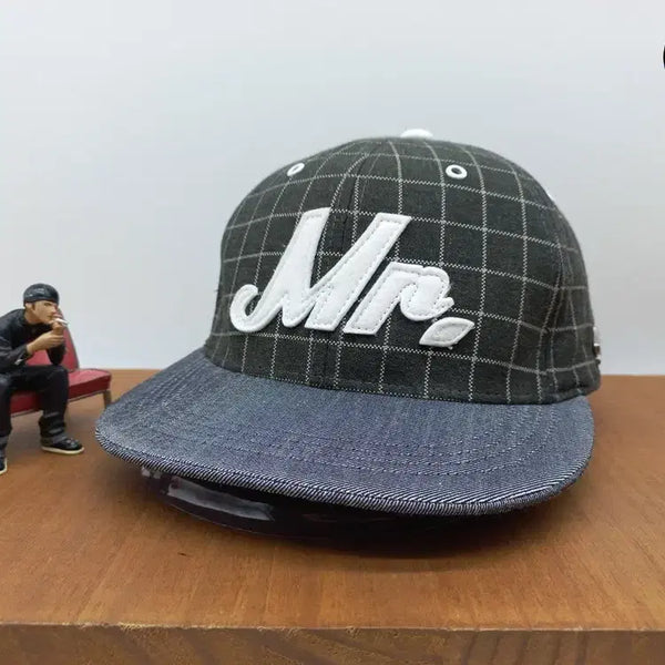 [BUNJANG] Hatson Mr. Real Good Man Snapback Check Grey / 햇츠온 미스터 리얼굿맨 스냅백 체크 그레이