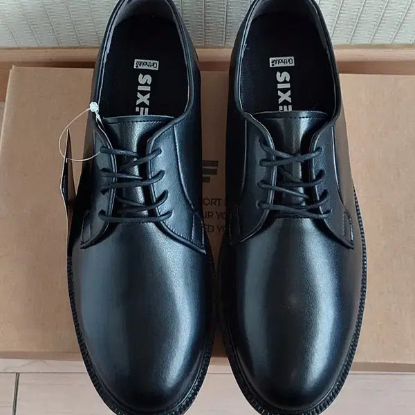 [BUNJANG] Sixfit Leather Derby Shoes Black 275 / 브랜드 가죽구두275 식스핏 경량화 편한신발 키높이 수제화 새상품