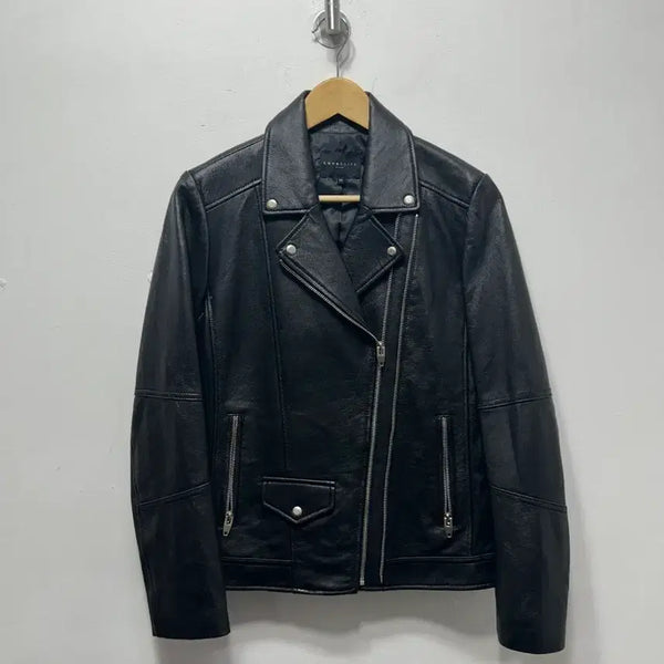 [BUNJANG] Long & Long Genuine Leather Rider Jacket / 롱앤 롱가죽 라이더 자켓 77 양가죽