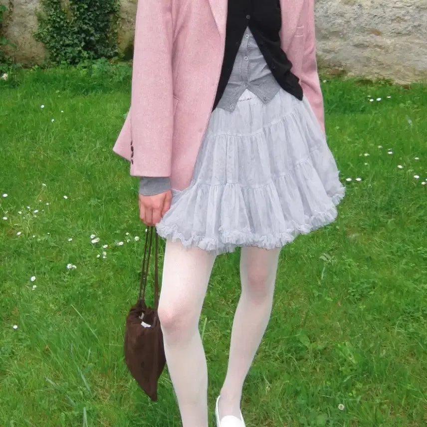 [BUNJANG] SINOON Tulle Skirt (Gray) / 시눈 튜튜 스커트 (그레이)