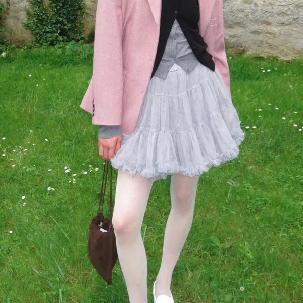 [BUNJANG] SINOON Tulle Skirt (Gray) / 시눈 튜튜 스커트 (그레이)