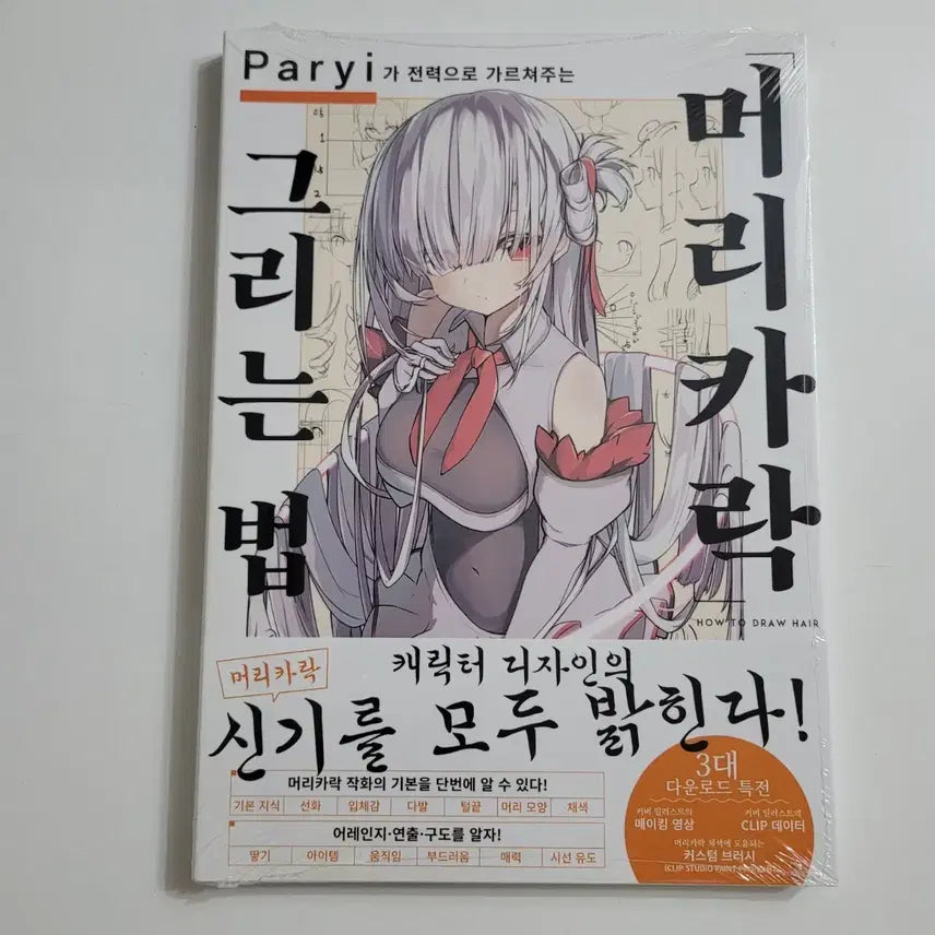 [BUNJANG] Paryi's Guide to Drawing Hair / Paryi가 전력으로 가르쳐주는 머리카락 그리는 법,새책