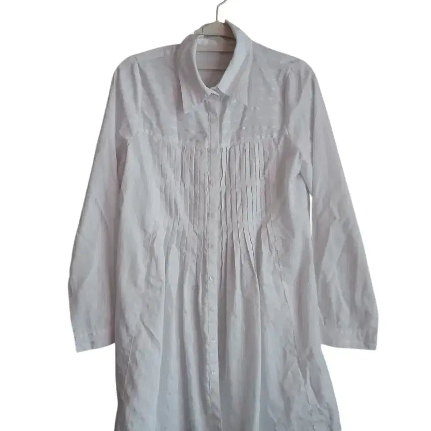 [BUNJANG] White Shirred Blouse / 화이트 셔츠 블라우스
