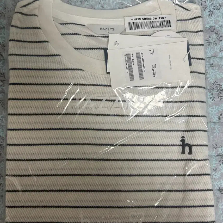 [BUNJANG] Hazzys Striped Short-Sleeve T-Shirt / 헤지스 스트라이프 반팔티 110