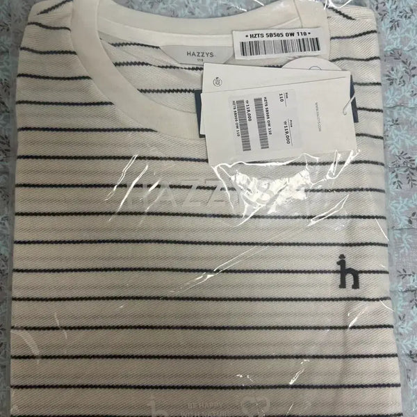 [BUNJANG] Hazzys Striped Short-Sleeve T-Shirt / 헤지스 스트라이프 반팔티 110