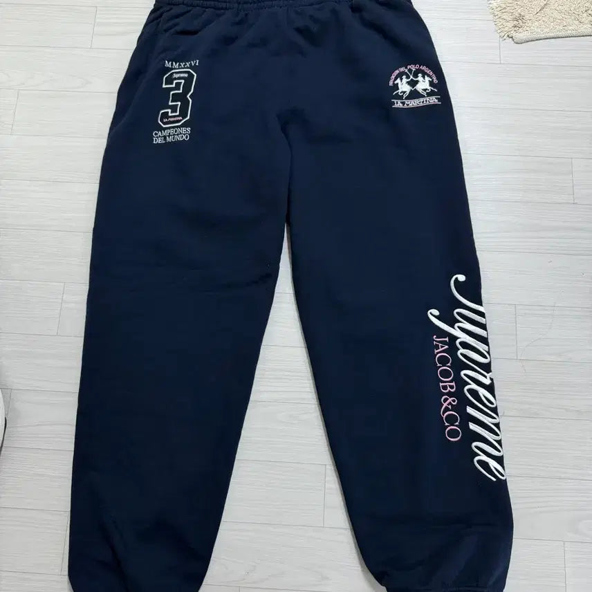 [BUNJANG] Supreme x Jacob & Co Sweatpants Navy / 슈프림 x 제이콥앤코 supreme 스웨트팬츠 네이비 - 26SS