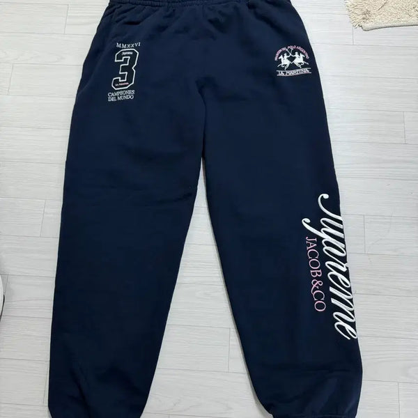 [BUNJANG] Supreme x Jacob & Co Sweatpants Navy / 슈프림 x 제이콥앤코 supreme 스웨트팬츠 네이비 - 26SS