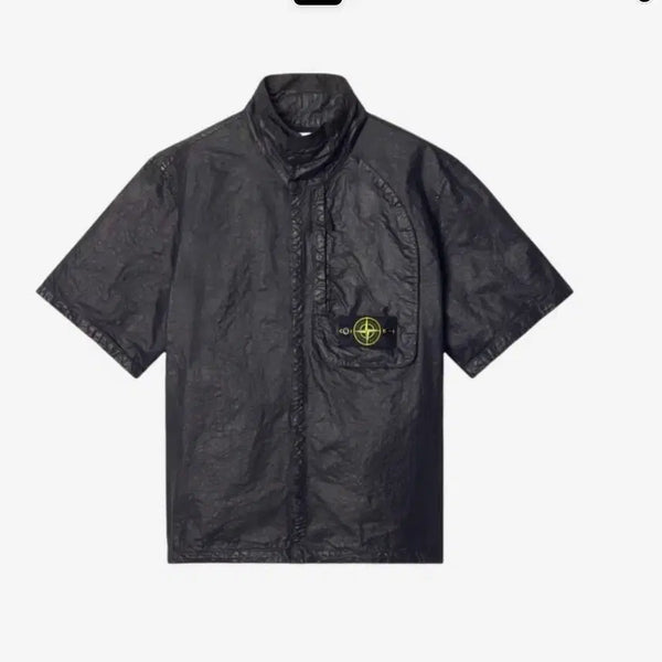 [BUNJANG] Stone Island Nylon Panama TC Organic Look Short Sleeve Shirt / 스톤아일랜드 나일론 파나마 TC 오가닉 룩 반팔 셔츠 3XL