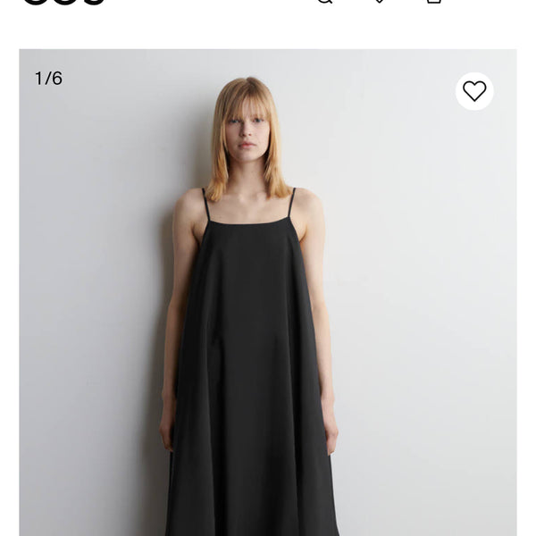 [BUNJANG] COS Bubble Hem Midi Dress (Black) / [코스]버블 헴 미디 드레스(블랙)