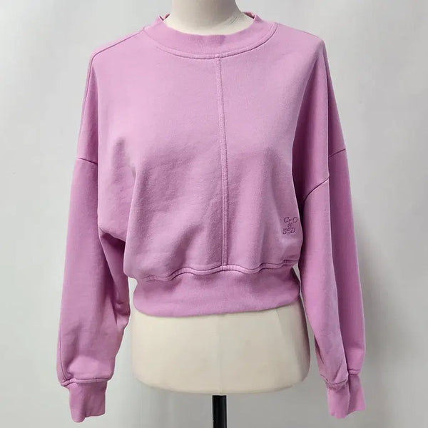 [BUNJANG] CLOSED Embroidered Logo Crop Sweatshirt Women's XS / [정품] CLOSED 자수 로고 크롭 맨투맨 여성 XS