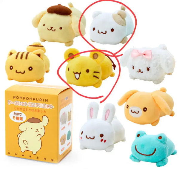 [BUNJANG] Sanrio Pompompurin Birthday Mini Mascot Plush (Bundle Set) / 산리오 폼폼푸린 생일 미니 마스코트 인형(일괄)