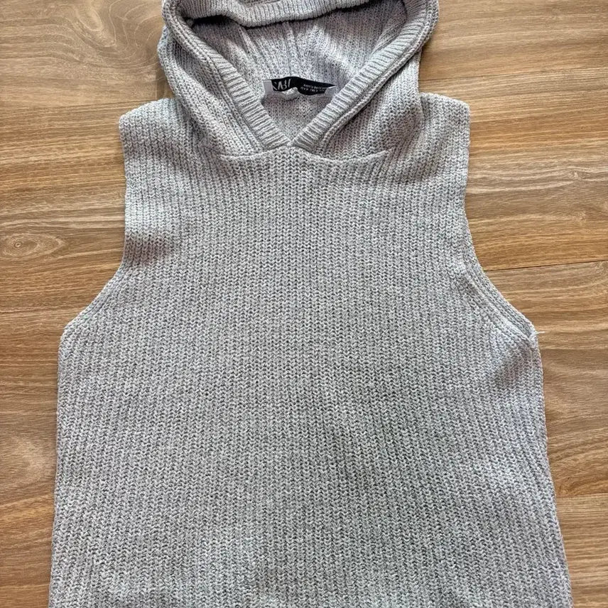 [BUNJANG] Zara Sleeveless Knit Tank Top Gray / Zara 자라 민소매 니트 나시 탑 슬리브리스 그레이