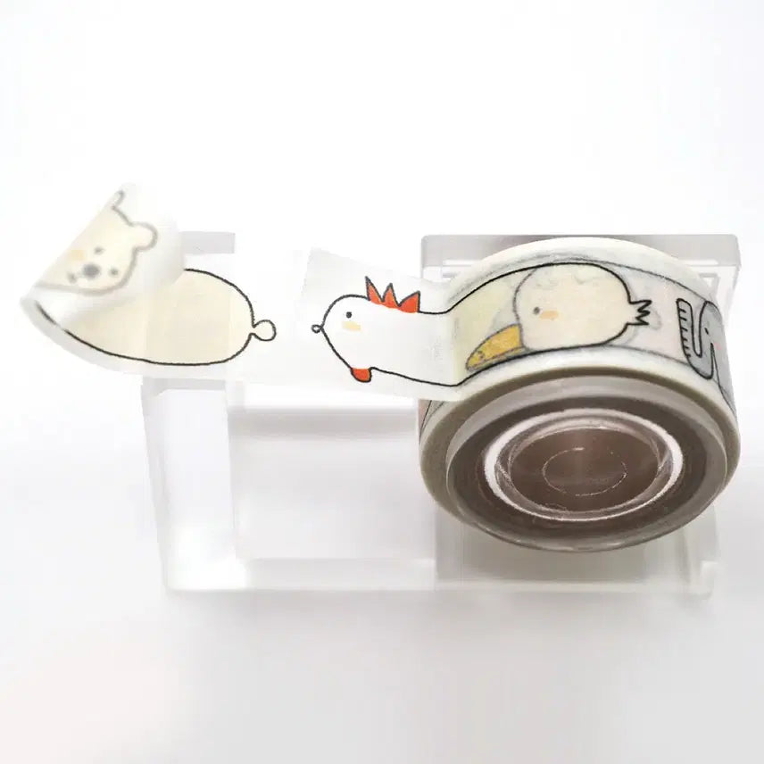 [BUNJANG] Nuseho Animal Label Easy Cut Masking Tape / [누세호] 동물라벨 마스킹테이프 이지컷 마테띵