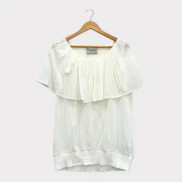 [BUNJANG] n'Or Off-Shoulder Blouse Cream / [66-77] JAPAN 일본 nOr 오프숄더 블라우스 크림