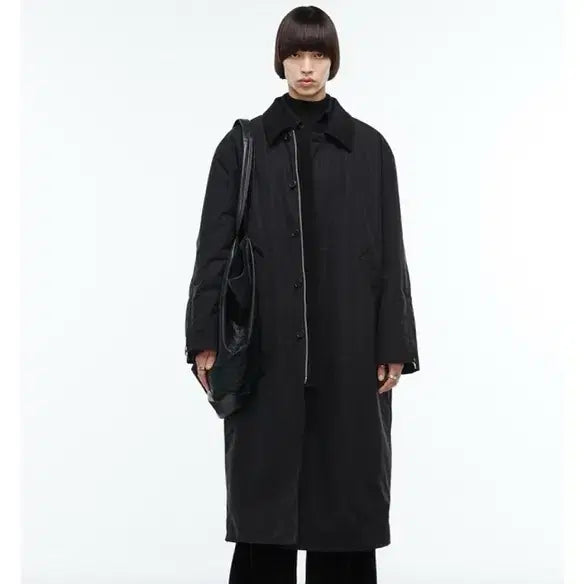 [BUNJANG] Allene 24FW Padded Long Mac Coat Black / 알렌느 24fw 패디드 롱 맥 코트 블랙