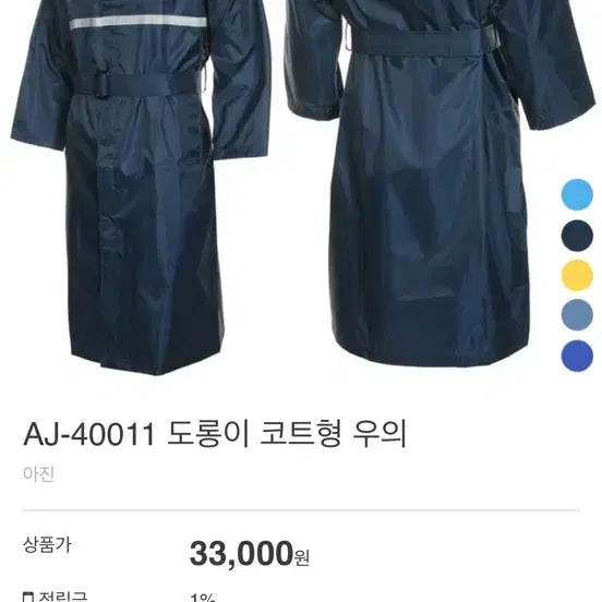 [BUNJANG] AJ-40011 Unisex Raincoat Yellow New Product / AJ-40011 코트형 노랑색 우의남여공용 새상품