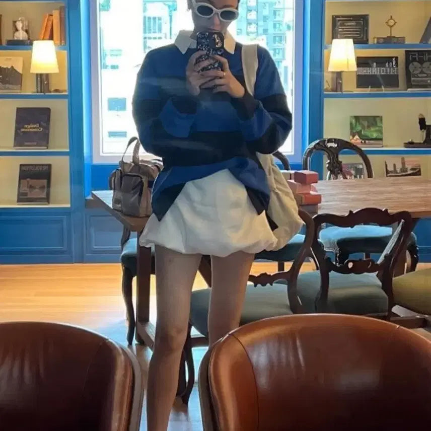 [BUNJANG] Maison Marae White Balloon Mini Skirt Size 38 / 메종마레 화이트 벌룬 미니스커트 38사이즈 완전새상품