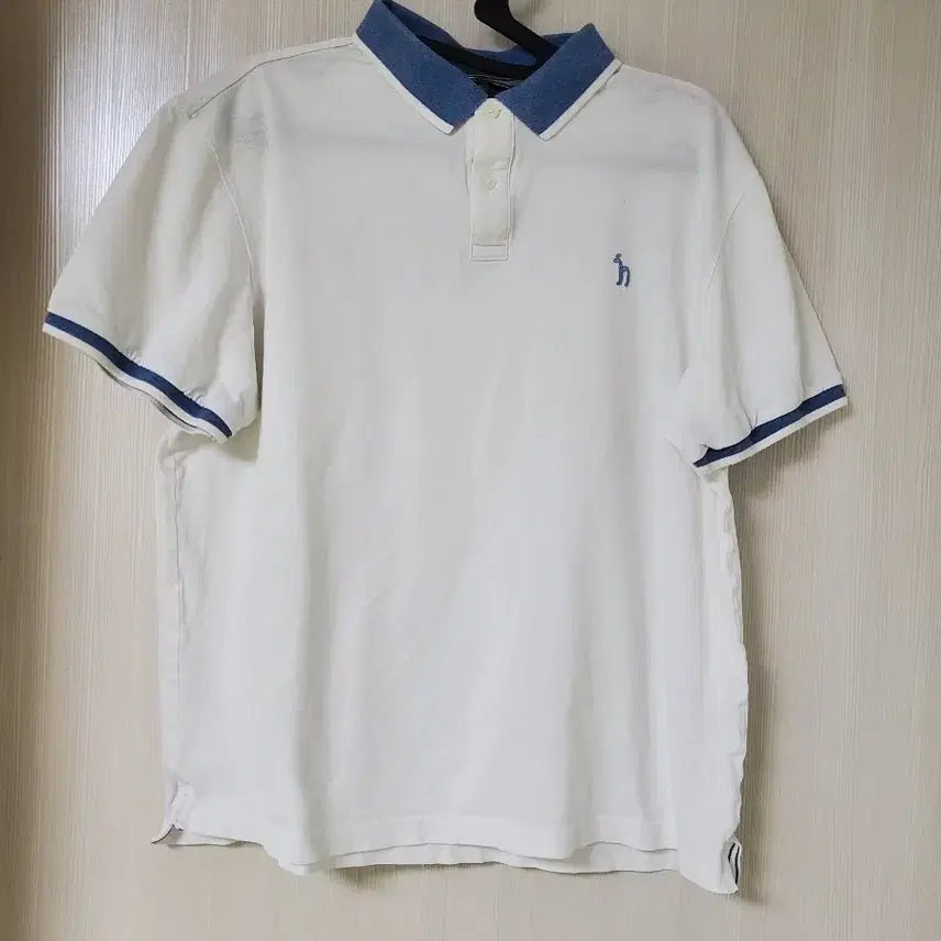 [BUNJANG] Hazzys White Collar T-Shirt / 헤지스 화이트 카라티