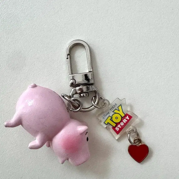 [BUNJANG] Toy Story Pink Pig Keychain / 토이스토리 핑크돼지 핸드폰고리,키링