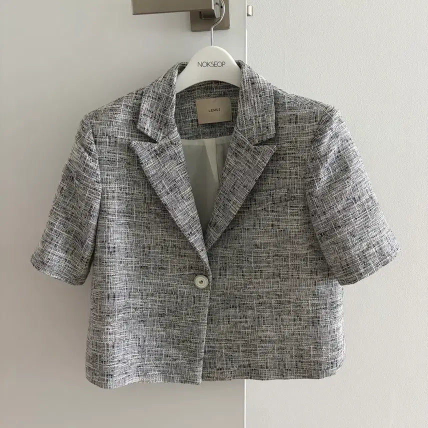 [BUNJANG] Lemui Tweed Short Sleeve Jacket / 르뮈 LEMUI 트위드자켓