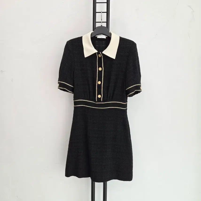 [BUNJANG] Sandro Blackpink Jisoo Tweed Collar Dress / 정품 산드로 Sandro 블랙핑크 지수 원피스