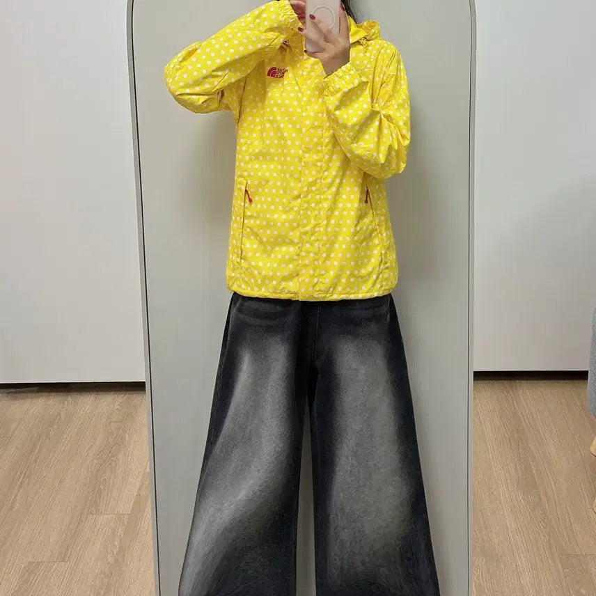 [BUNJANG] The North Face Yellow Dot Windbreaker Jacket / 노스페이스 옐로우 도트 바람막이 자켓