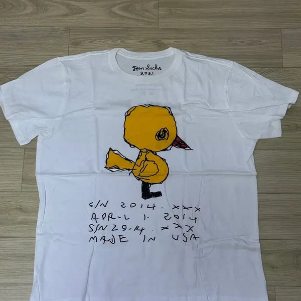 [BUNJANG] Tom Sachs Chick Short Sleeve T-Shirt / 톰삭스 병아리 반팔티셔츠 100-105