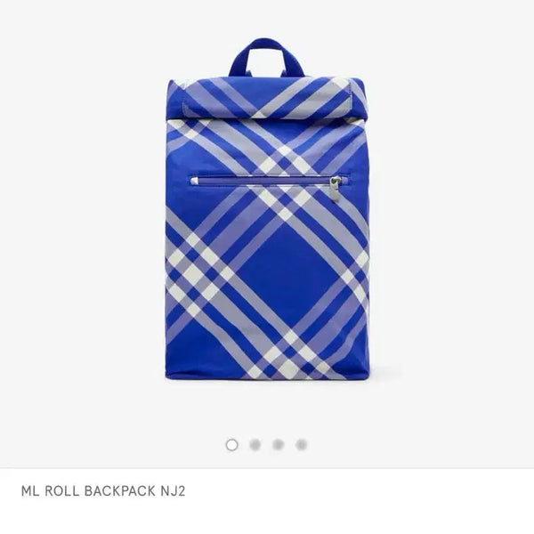 [BUNJANG] Burberry Roll Backpack Blue Check / 버버리 롤 백팩 블루 체크 (새상품)