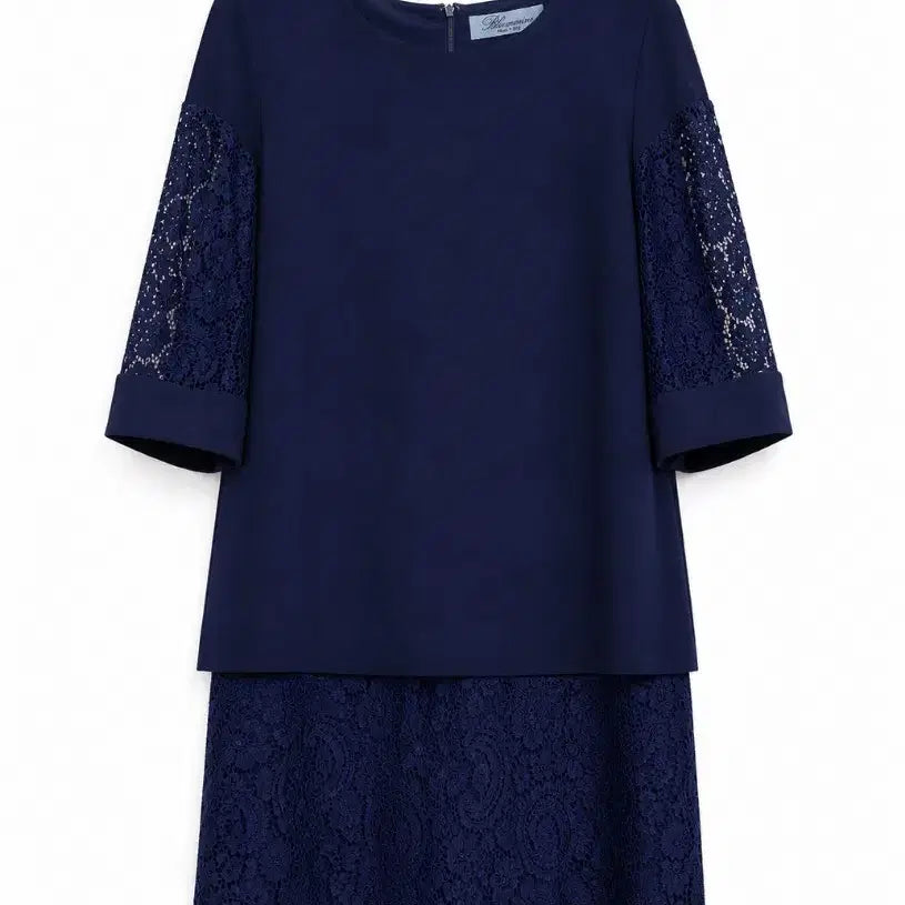 [BUNJANG] Blumarine Lace Trimmed Dress / 이태리 블루마린 레이스배색 원피스